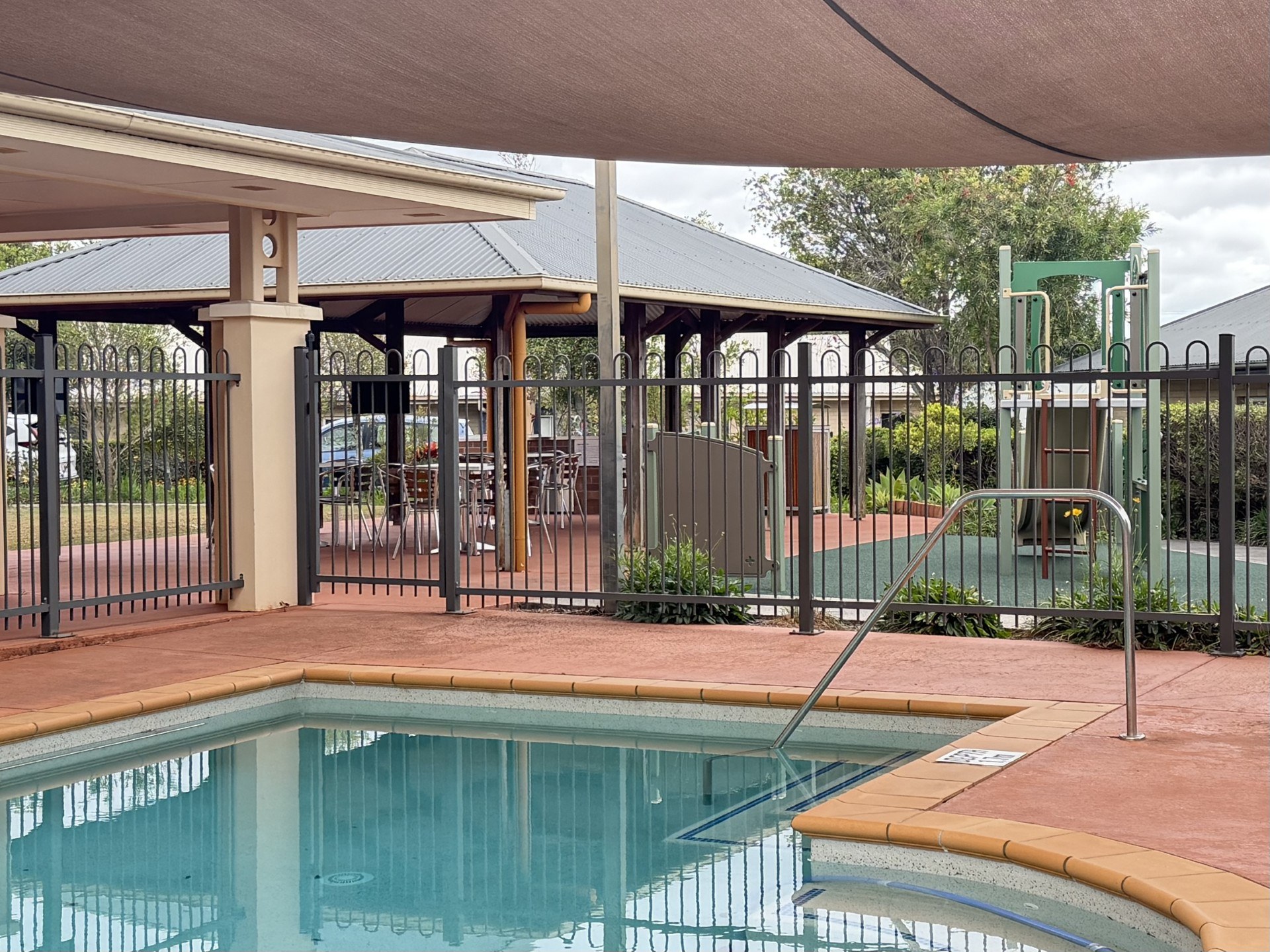 Pool and playground